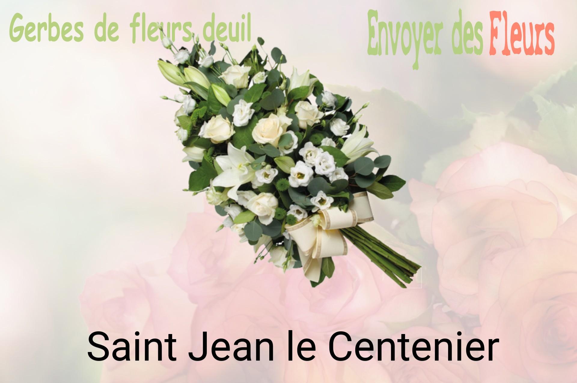 Gerbe de fleurs de deuil livrée à Saint-Jean-le-Centenier